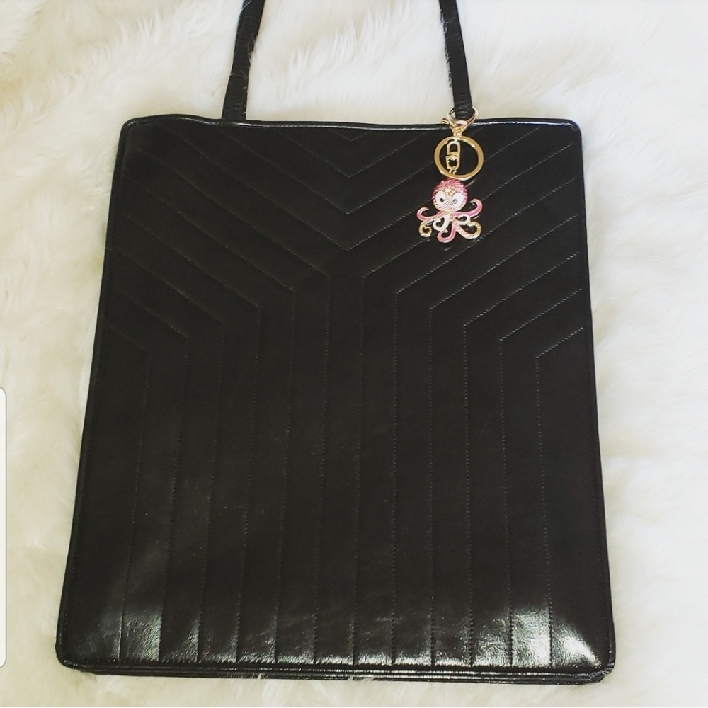 Vintage Black YSL Y Tote - Picture 1 of 8